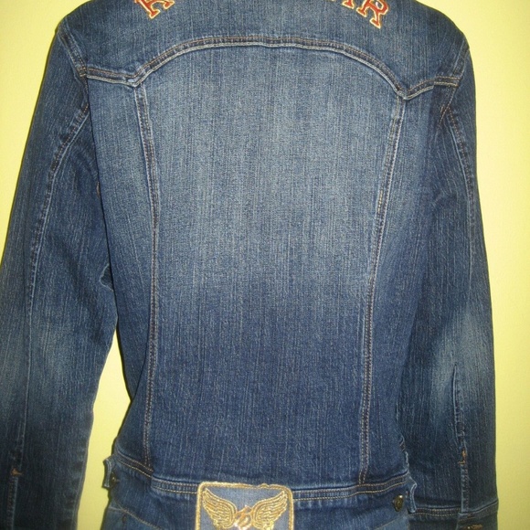 ROCAWEAR Denim 2-piece suit  Jacket and Crop Jeans PLUS SIZE 2X, 18 Y2K - Picture 15 of 17